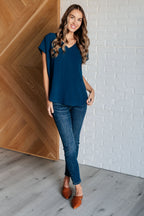 Very Much Needed V-Neck Top- Teal