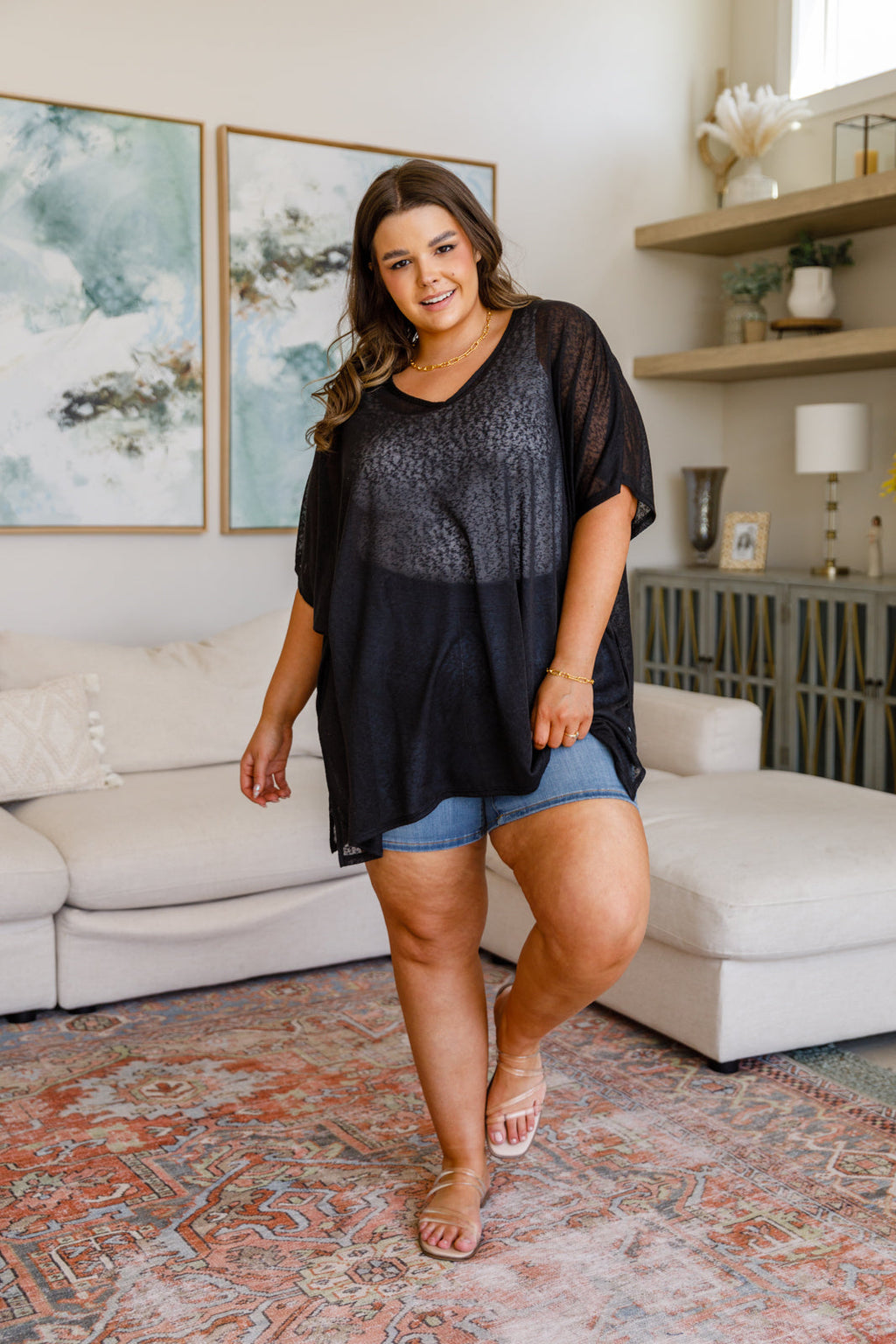 The Coastal Glow Coverup- Black