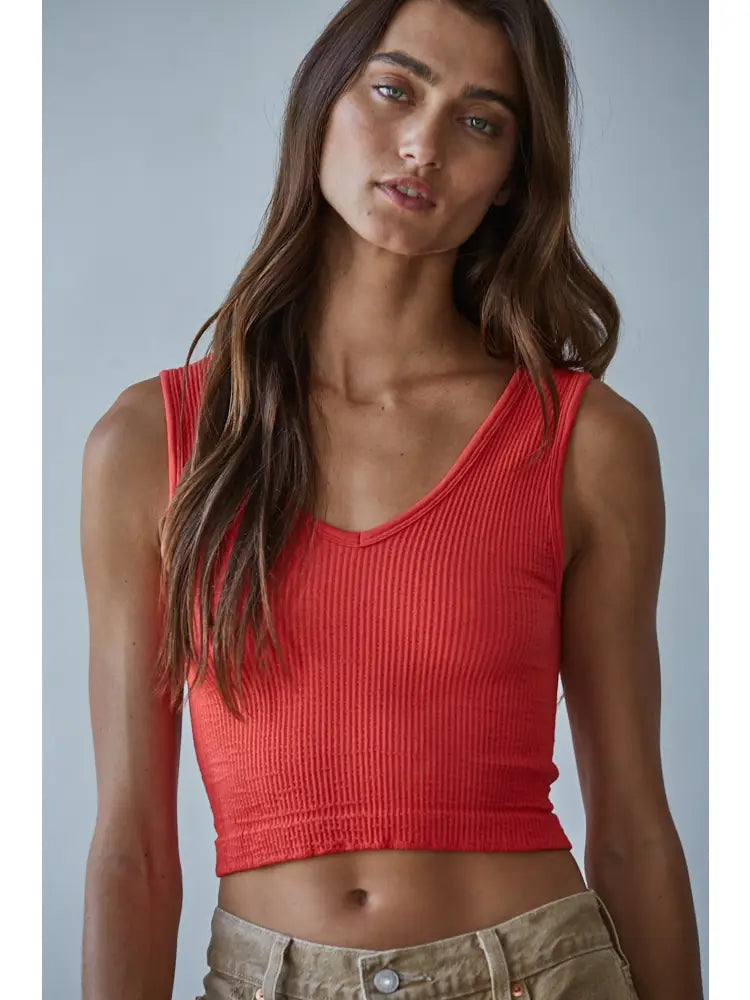 Salty Air Reversible Tank- Tomato