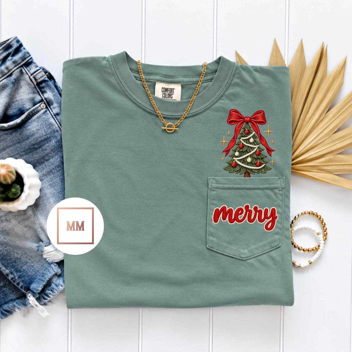 Merry Tree Pocket Tee