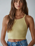 Summer Tide Halter Top- Butter