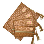 Heirloom Cognac Makeup Junkie Bags