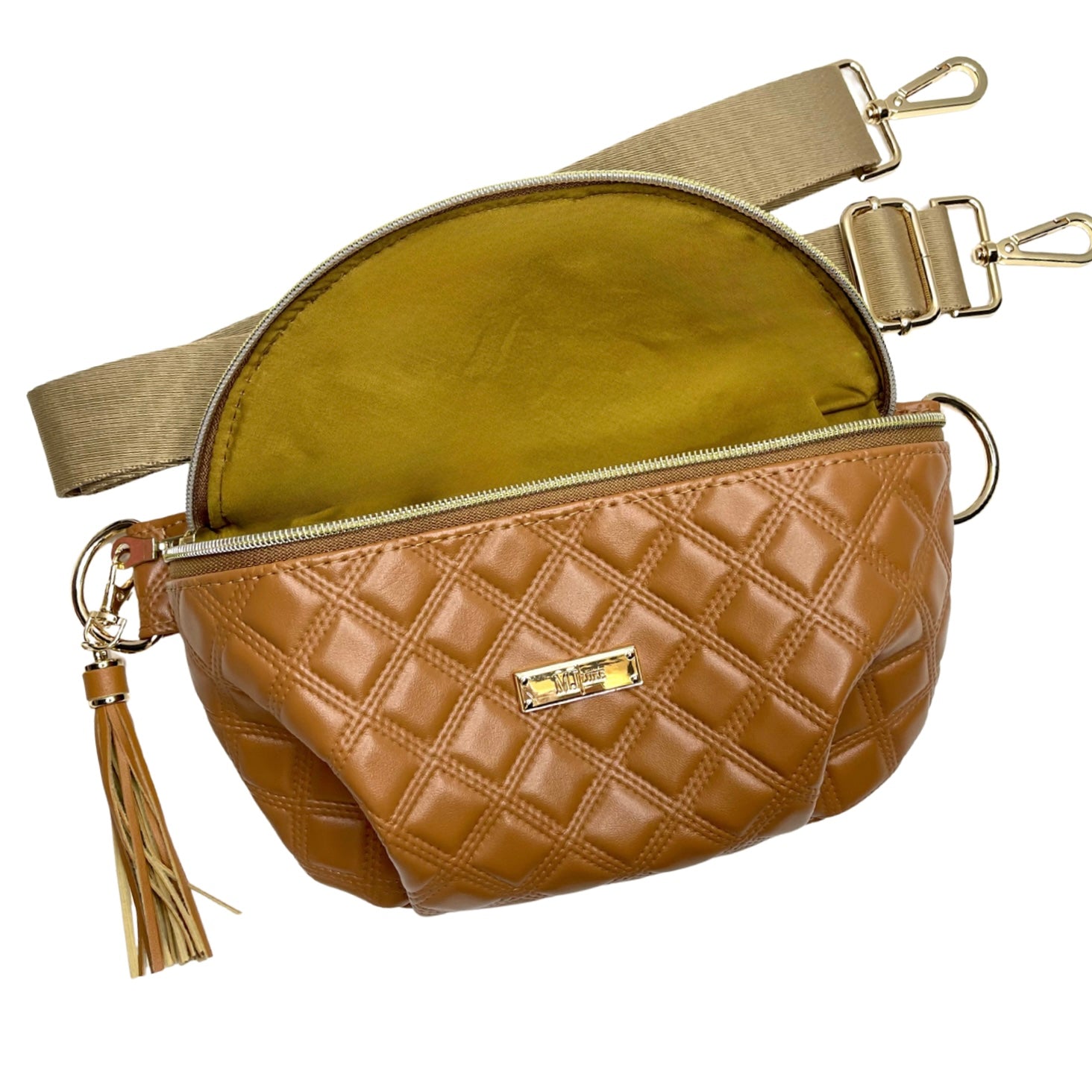 Heirloom Cognac Makeup Junkie Bags