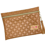 Heirloom Cognac Makeup Junkie Bags