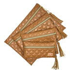 Heirloom Cognac Makeup Junkie Bags