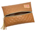Heirloom Cognac Makeup Junkie Bags