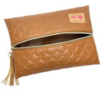 Heirloom Cognac Makeup Junkie Bags