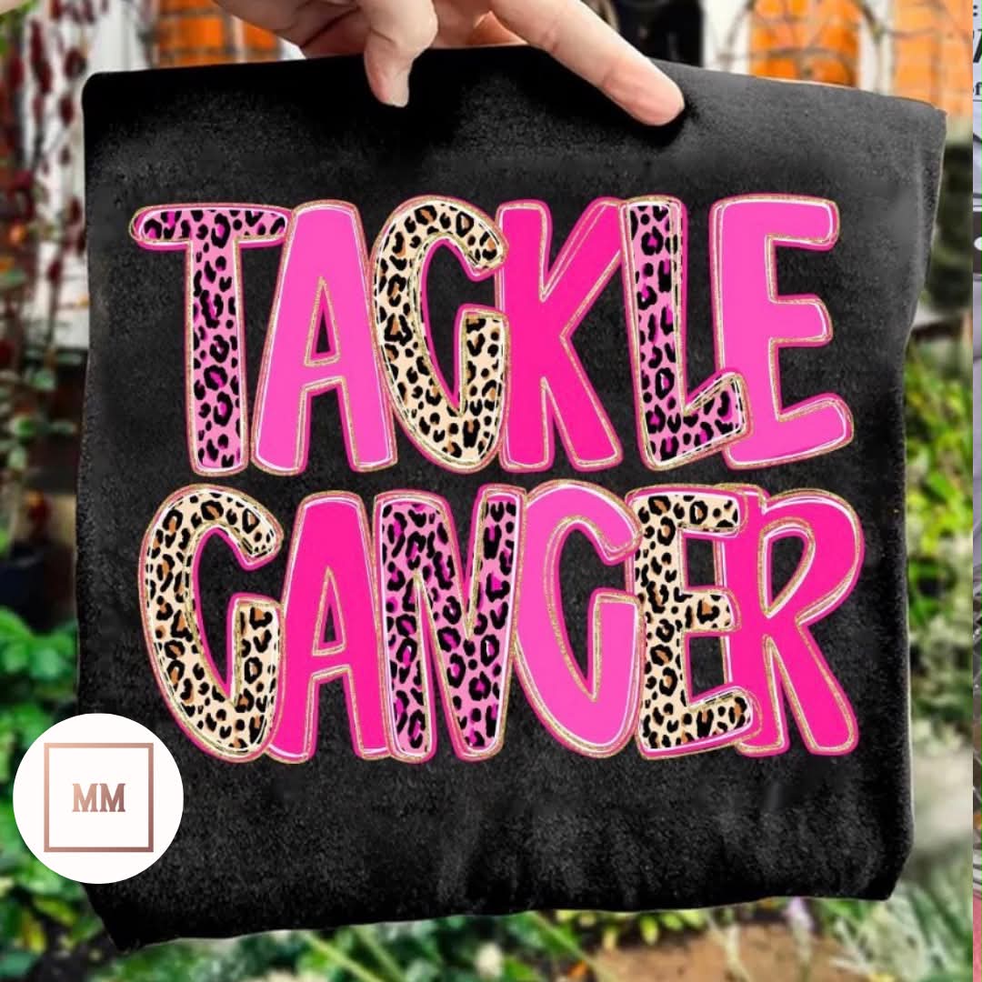 Tackle Cancer Leopard Tee