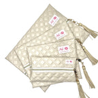 Heirloom Linen Makeup Junkie Bags